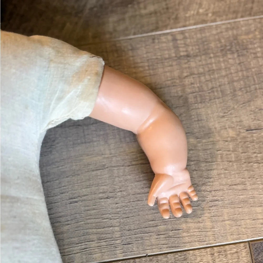 Vintage 1940s J.L. Schilling 22” Talking Baby Doll – Sleepy Eyes, Original Shoes